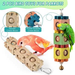 Hoogwaardige houten evenwichts-speeltjes voor kleine vogels en papegaaien - Product Image 3