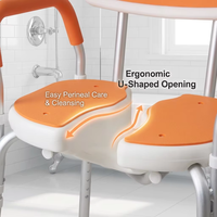 Chaise de douche en alliage d'aluminium RAFU RF3205A 100 kg, chaise de bain en forme de U pour personnes handicapées, certification MDR CE, programme de distribution