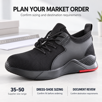 Chaussures de sécurité personnalisées à embout d'acier, respirantes, en maille, résistantes à la perforation, basses, à lacets, pour l'été, semelle en caoutchouc, vente en gros