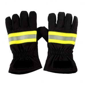 Gants de pompier AmpsafeX en aramide, style cinq doigts, ignifuges, haute visibilité, pour la lutte contre les incendies structurels - Product Image 1