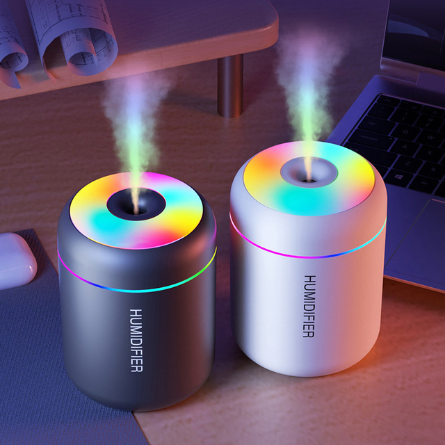 Portable 180ml USB Mini Air Humidifier with LED Night Light Mute Colorful Cup for Cars and Outdoor Household Use YS English