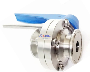 Thép không gỉ 316L vệ sinh Tri kẹp <span class=keywords><strong>Duckbill</strong></span> xử lý Van bướm cấp thực phẩm vô trùng cho phương tiện truyền thông nhiệt độ cao - Product Image 3