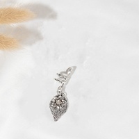 Vente en gros de breloques de tresse de cheveux de feuille de beauté avec des poignets d'anneau de cheveux d'alliage de diamant dreadlocks accessoires décoration de bijoux