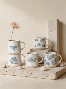 Tazza in Porcellana Nera Opaca e Blu per Casa e Ufficio, Tazze per Tè e <span class=keywords><strong>Caffè</strong></span>, Tazze in Ceramica Senza Manico Molto Richieste - Product Image 2