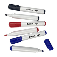 Marqueur effaçable à sec Bonvada grande capacité à pointe biseautée, encre colorée, personnalisable avec logo, pour usage domestique et professionnel