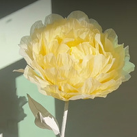 Fleur géante rose faite à la main en tissu, décoration florale géante pour mariage, événement, support décoratif