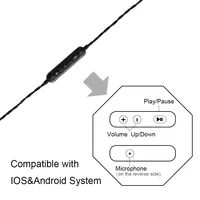 Câble de remplacement tressé pour écouteurs intra-auriculaires sans micro, câble IEM 0,78 mm avec connecteur 2 broches
