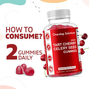 Aipo Semente Gummies <span class=keywords><strong>Tart</strong></span> <span class=keywords><strong>Cherry</strong></span> Extract Cápsulas 20,000mg com açafrão Gummies Ciclos do sono saudável & recuperação muscular - Product Image 2
