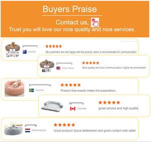 Heißer Verkauf Custom Pet Betten Cozy Donut Wasserdichte Luxus Hund Katze Bett Keine Slip Bunte Plüsch Bett Flauschigen - Product Image 5