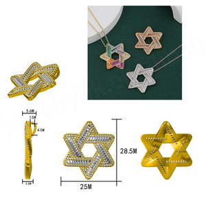 Personalizado de alta calidad chapado en oro y rodio 925 Plata boda joyería collar anillo pendiente fabricante - Product Image 3