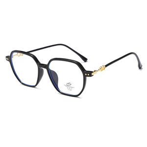 Montures de lunettes carrées Qianai L1-85025 TR90 anti-lumière bleue, protection UV, unisexe, taille moyenne, verres en acétate, rivets irréguliers à pois - Product Image 3