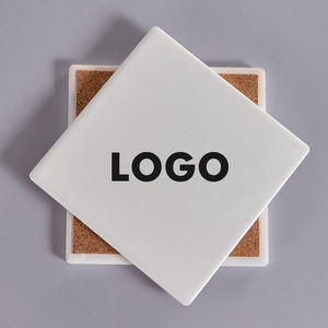 Venta Sublimación Cerámica Corcho Absorbente Taza Mat Set Logotipo personalizado Impresión personalizada Bar barato Posavasos de cerveza para beber café - Product Image 2