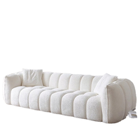 Canapé de haute densité pour hôtel, salon de beauté, zone de repos, ensemble en tissu compressé de type citrouille, éponge pleine