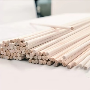 Palos de <span class=keywords><strong>madera</strong></span> de <span class=keywords><strong>balsa</strong></span> <span class=keywords><strong>varillas</strong></span> de <span class=keywords><strong>madera</strong></span> 1/8 3/16 1/4 5/16 3/8 1/2 pulgadas redondo <span class=keywords><strong>madera</strong></span> blanda DIY moldeado manualidades fabricación de proyectos - Product Image 2