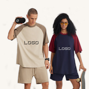 MT2699 Nouveautés Printemps-Été Vente en Gros Personnalisée T-shirts en Coton Tricoté 100% Écologique à Manches Raglan Color Block - Product Image 1