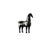 Figurine de cheval en céramique haut de gamme de luxe pour l'entrée, le salon, le meuble TV. Anniversaire artistique de style chinois