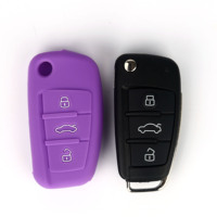 Accessoires de clé de voiture Audi A4LQ5A6 Housse de clé de voiture pliante en silicone à 3 touches pour Audi Direct du fabricant
