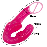Ninghao Double Head Dildos pour lesbiennes, jouets sexuels pour clitoris, masseur anal en gel souple pour point G, jouets sexuels lesbiens