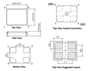 Ultra Small <b>Crystal</b> Oscillator SMD 1612 24MHz 12pF 10ppm XTAL With Competitive Price - Product Image 3