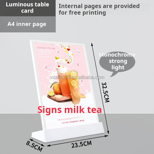 Modern Style LED Light Box for Milk Tea Shop &amp; Restaurant Desktop Display <strong>Board</strong> with <strong>Menu</strong> Bar - Product Image 6