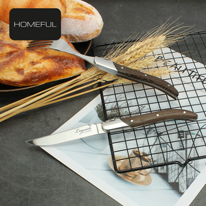 Ensemble <span class=keywords><strong>de</strong></span> <span class=keywords><strong>couverts</strong></span> <span class=keywords><strong>de</strong></span> haute qualité en acier inoxydable <span class=keywords><strong>Laguiole</strong></span>, couteau et fourchette à steak avec manche en bois <span class=keywords><strong>de</strong></span> wengé pour la maison et les restaurants - Product Image 2