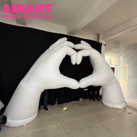 Cœur gonflable lumineux LED blanc pour la Saint-Valentin