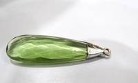 Pendentif Breloque Goutte de Quartz en Argent Sterling Électroplaqué avec Anneau Unique, Bijoux Fins Classiques pour Femme – Promotion