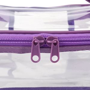 กระเป๋าใส่เครื่องสำอางแบบพกพา ขนาดใหญ่ โปร่งใส วัสดุ PVC กันน้ำ พร้อมซิปทนทาน - Product Image 2