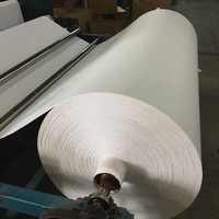 Tissu en taffetas de nylon en rouleau jumbo de 64 pouces x 200 m pour étiquettes d'entretien des vêtements