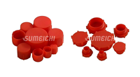 SUMEICHI Bouchon d'extrémité de tube rond Bouchon d'insertion en plastique pour poteau de clôture Couvercle de tuyau Tube Chaise Noir