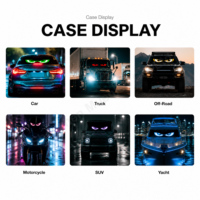Écran LED souple flexible « Œil du Diable » – Autocollant LED intelligent pour voiture, étanche IP65, luminosité 1000 cd pour publicité automobile
