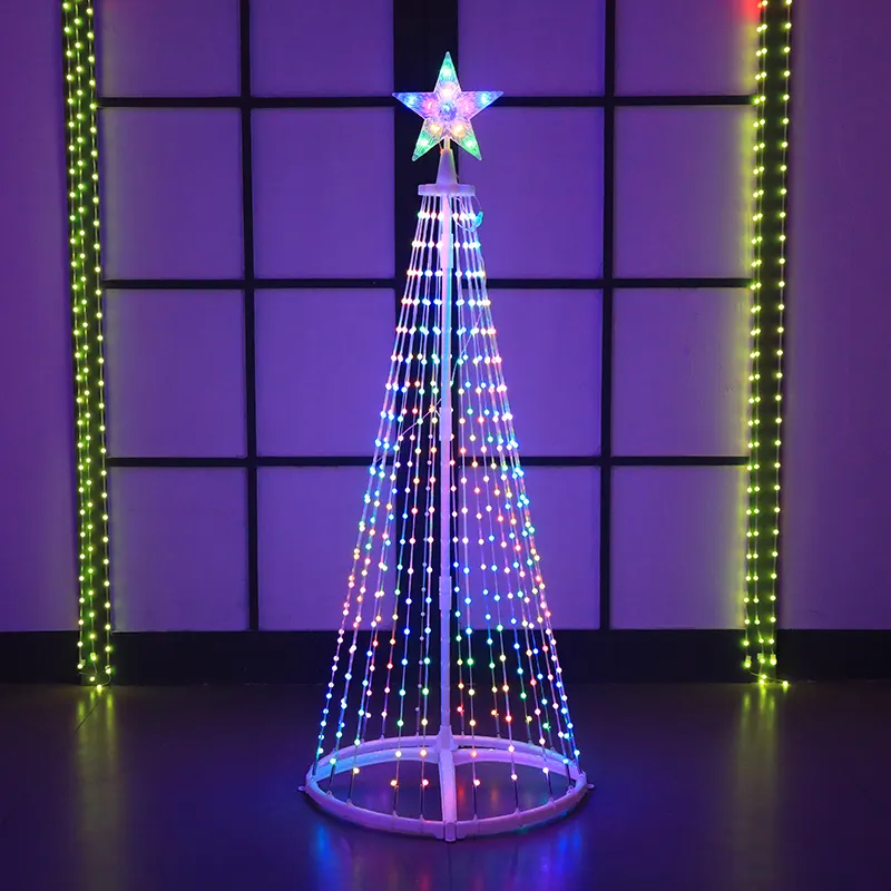 थोक नए उत्पाद क्रिसमस इंडोर ट्री सजावट यूएसबी पावर मोड बेडरूम हैंगिंग लाइट के लिए मेष स्ट्रिंग लाइट शंक्वाकार लैंप