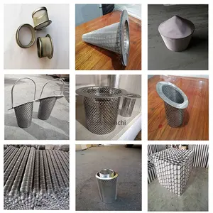 China Stainless Steel Perforated Metal Mesh Tube Round Cylinder Screen Wire Mesh Filter Tubes