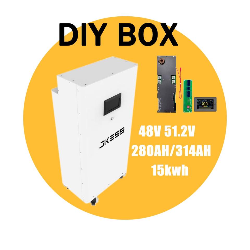 48V 314Ah JKESS DIY LiFePO4 Battery Box with JK 16S 200A BMS Metal ...