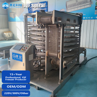 Commerciële industriële spiraalvormige tunnelvriezer IQF enkel- en dubbeltrommelvriezer -45 tot 0°C 2000kg voor diepvriesfruit & -groente & champignons