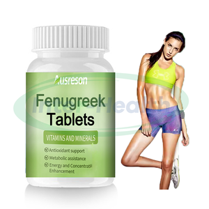 Comprimés d'extrait de graines de fenugrec, complément nutritionnel à base de plantes pour adultes, certifié Halal, personnalisable OEM/ODM, 60 comprimés/flacon - Product Image 1