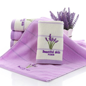 Pure Cotton Lavender <b>Towels</b> 35x75 Cm Embroidered Household Gift <b>Towel</b> - Product Image 1