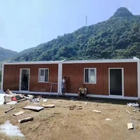 Maison conteneur préfabriquée de 20 pieds, isolée et démontable, à ossature en acier, pour chantier de construction, camp, centre commercial ou bibliothèque