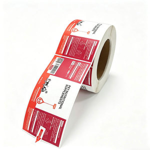 Custom Self Adhesive <b>Labels</b> PVC Waterproof Roll <b>Labels</b> Matte Glossy Film Custom Logo Printing Hot Stamping Trademarks - Product Image 1