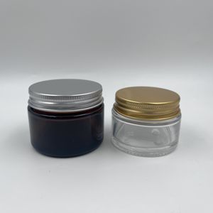 Envases de Vidrio Vacíos de 30 ml, 50 ml, 60 ml, 100 ml, 1 oz, 2 oz, 4 oz, 8 oz, Negros, Transparentes, Ámbar, para Crema Facial y Corporal, Cosméticos, con Tapa Metálica - Product Image 5