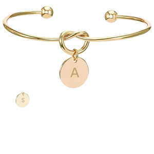 Bracelet tendance unisexe en acier inoxydable plaqué or rose avec breloques initiales en forme de lettre HR – Collection C Fashion – Offre Spéciale - Product Image 3