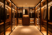 Armoires, placards et meubles de chambre à coucher en bois clair de luxe sur mesure |   Conception de dressing pour le rangement des vêtements