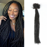 Extensions de dreadlocks couleur naturelle 8-26 pouces les plus populaires 2025, 100 % cheveux humains, faites à la main, extensions afro kinky loc