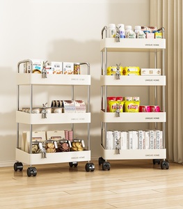 Meuble <span class=keywords><strong>de</strong></span> <span class=keywords><strong>salon</strong></span> multi-niveaux, chariot <span class=keywords><strong>de</strong></span> beauté, étagère mobile, organisateur <span class=keywords><strong>de</strong></span> spa <span class=keywords><strong>de</strong></span> beauté, support pour l'espace restant dans la pièce, étagères <span class=keywords><strong>de</strong></span> rangement étroites amovibles pour la cuisine - Product Image 3