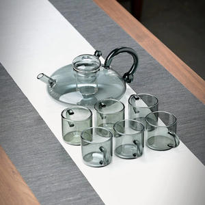 Elegante Tetera de Vidrio Borosilicato Negro/Transparente - Capacidad de 600 ml, Diseño de Lujo Ecológico Hecho a Mano, Marca <span class=keywords><strong>HEMERA</strong></span>, Modelo HM-TP255 - Product Image 5