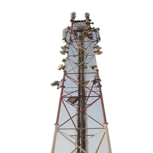 3 ayaklı radyo mikrodalga Bts çelik kafes Wifi telekom uzun menzilli anten direği iletişim 4/5g Lte cep telefonu kulesi