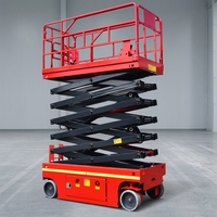 Plateforme élévatrice à ciseaux électrique hydraulique autoportante en acier au carbone, capacité 100 kg et hauteur maximale 16 m, modèle JiuXin GTJZ