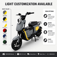 Moped électrique à frein à disque |   Scooter homologué pour la route avec phare LED lumineux et siège confortable