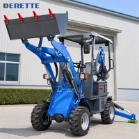 Chargeuse-pelleteuse compacte robuste Derette de 1,5 tonne avec système de commande hydraulique piloté, homologuée EPA, pour travaux de construction