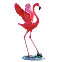 Sculptures d'animaux en résine et fibre de verre, flamants roses géants faits à la main, de haute qualité, personnalisables OEM, très demandées, pour la décoration de jardin.